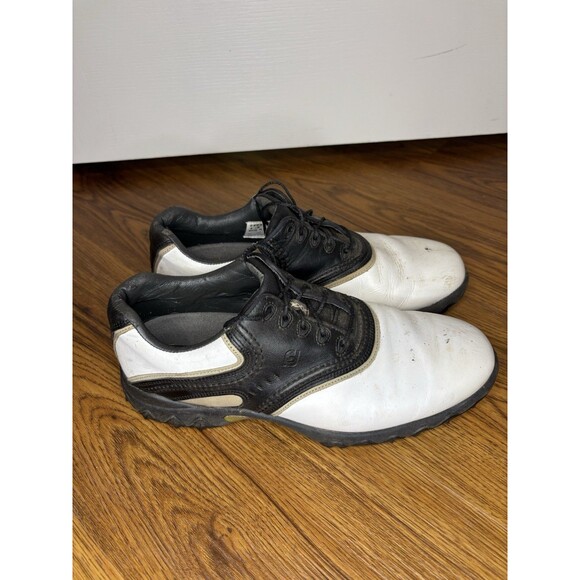 FootJoy Golf Shoes Mens 9.5 Black White Good Contour Series 54031 Leather Spiked main image 8
